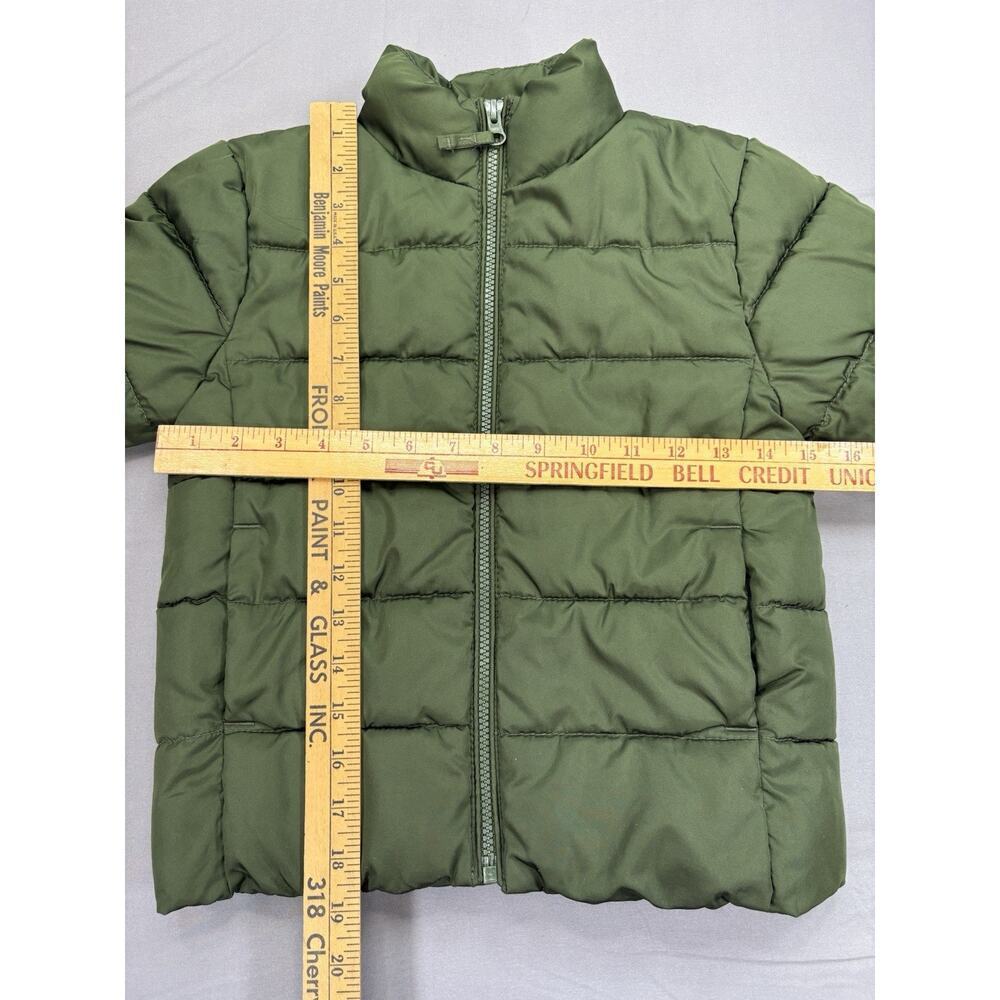 Children’s Place Green Puffer Coat SZ 5/6 Unisex + Purple CC Beanie Kids Bundle - Picture 14 of 14
